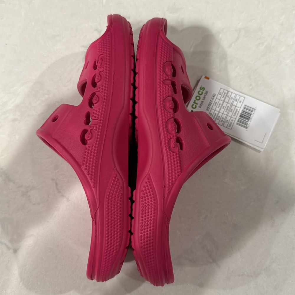 NWT Crocs Pink Baya Sandals Size 6W - Picture 7 of 7